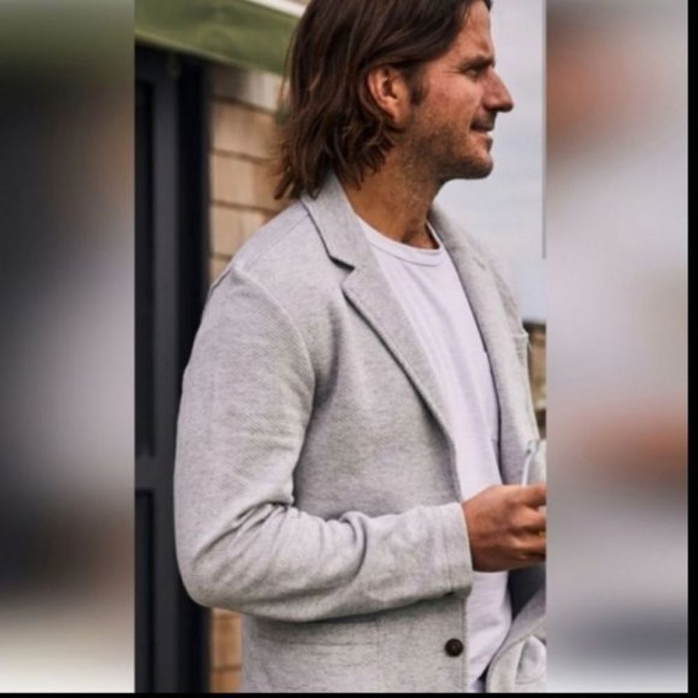 Riviera Club Angora Two Button Sweater Blazer HANDSOME LOOK